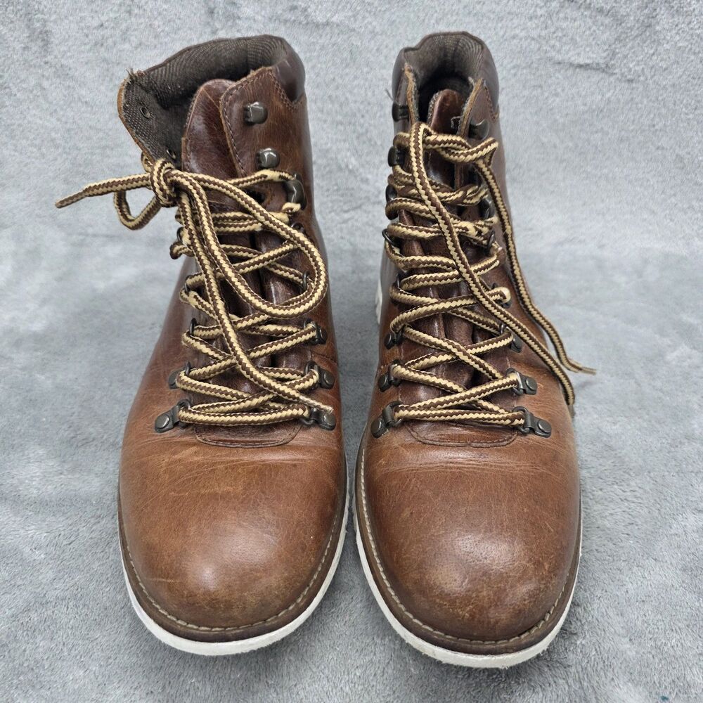 Four Brothers Brown Leather Alpine Hiking Boots Men's Size L0.5 View 2
